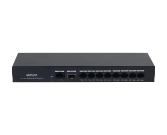 10-Port Economical Gigabit Switch with 8-Port PoE ( DH-PFS3110-8GT-65 )
